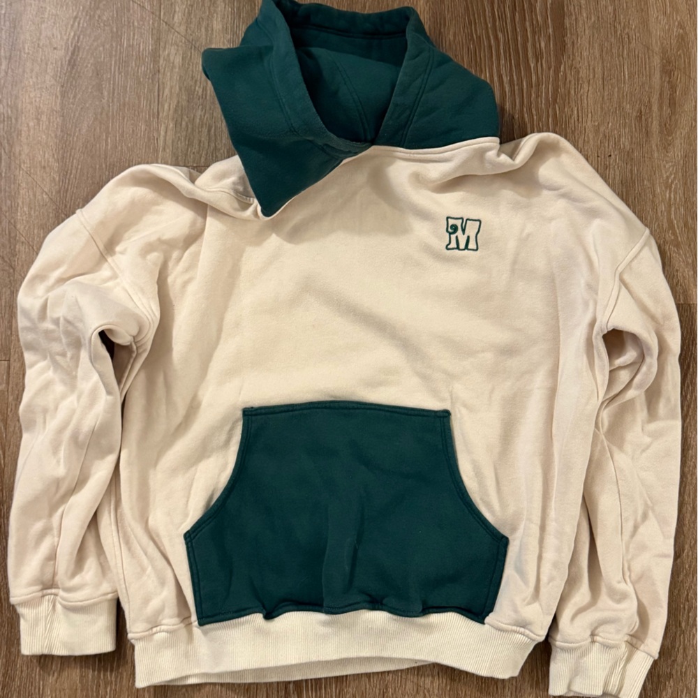 Motel Rocks Cream and Green Hoodie